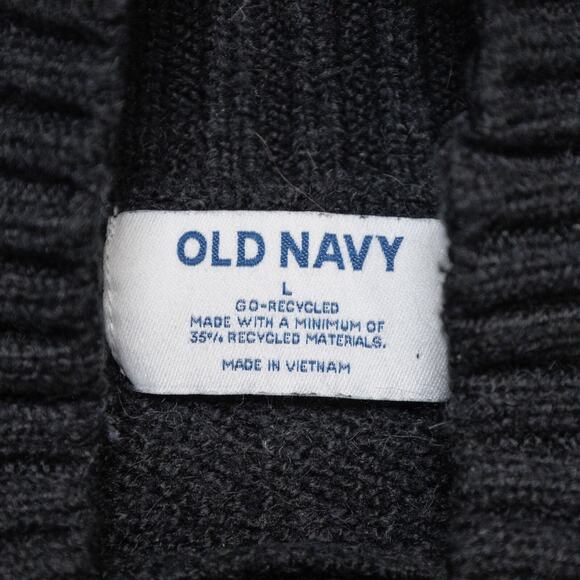 Old Navy Black Pullover Mock Neck Cropped Sweater Womens Size L - Picture 3 of 12